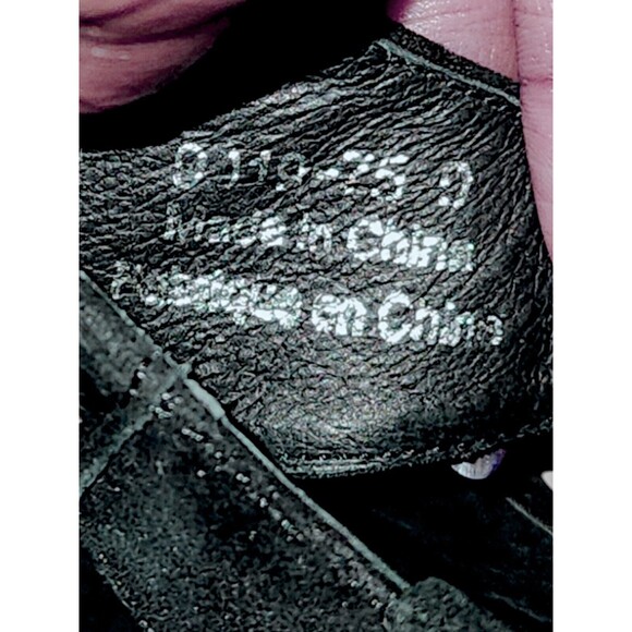 JEFFREY CAMPBELL black suede lace up wedge Back Tie Closed Toe shoes sz 9 - Picture 5 of 7